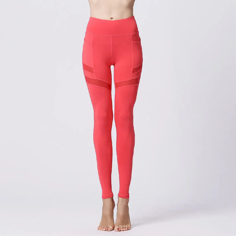 Женские сексуальные сетчатые штаны для йоги спортивные колготки с высокой