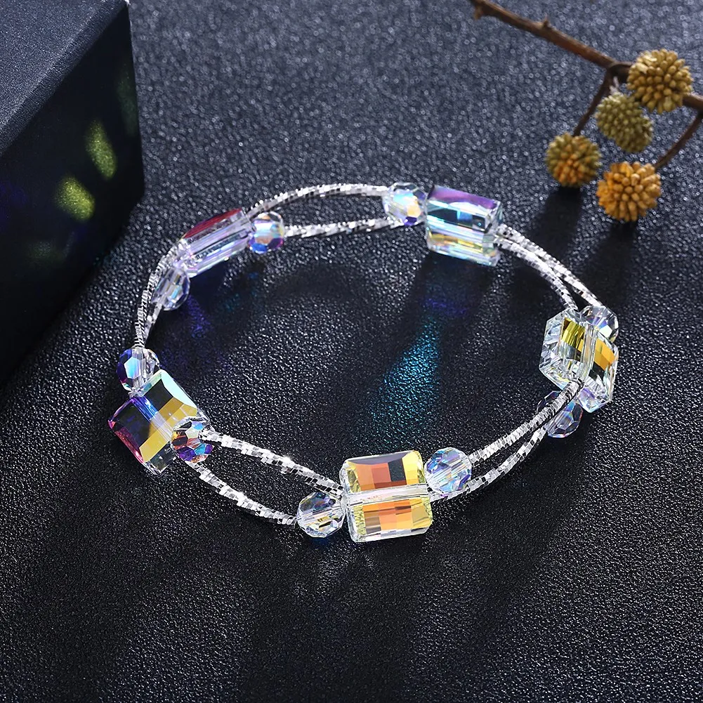 LEKANI кристаллами от Swarovski Высочайшее качество бисера браслеты для женщин 925