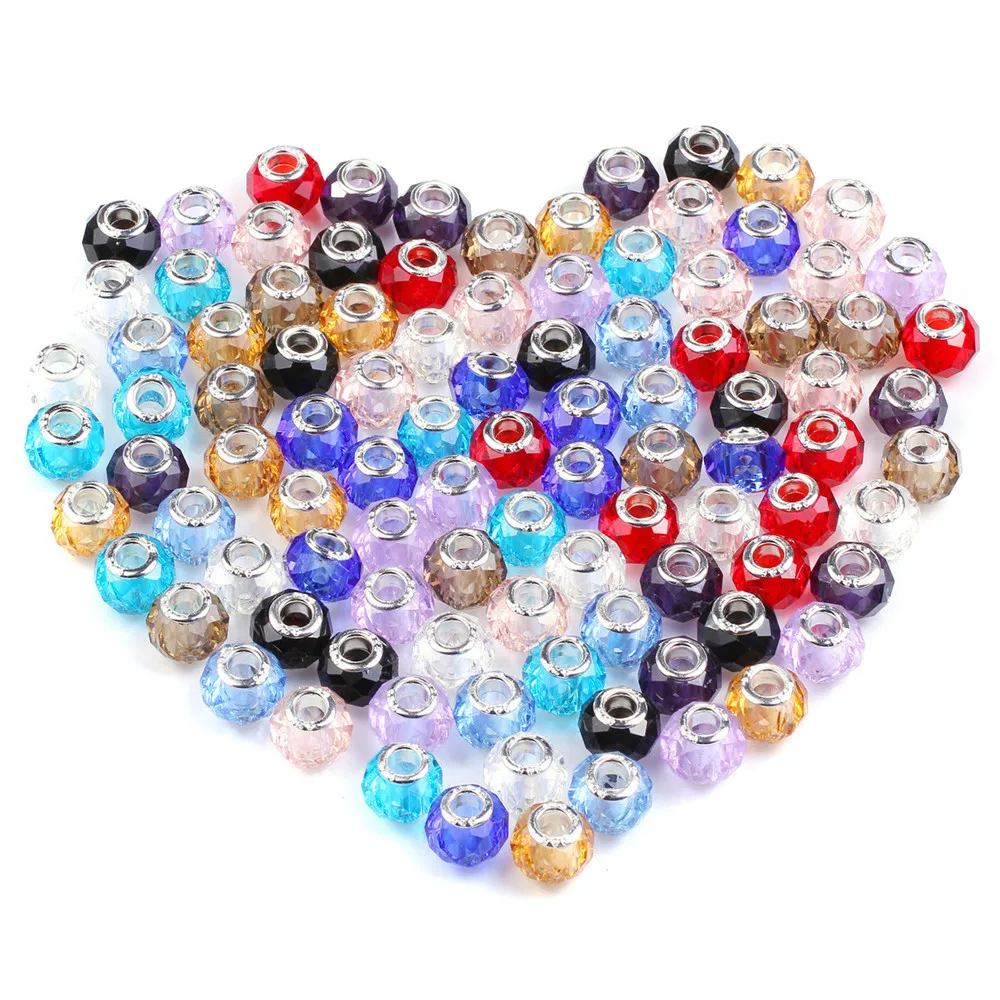 Микс лампворк стеклянные бусины Подходит для европейского амулетного браслета 14