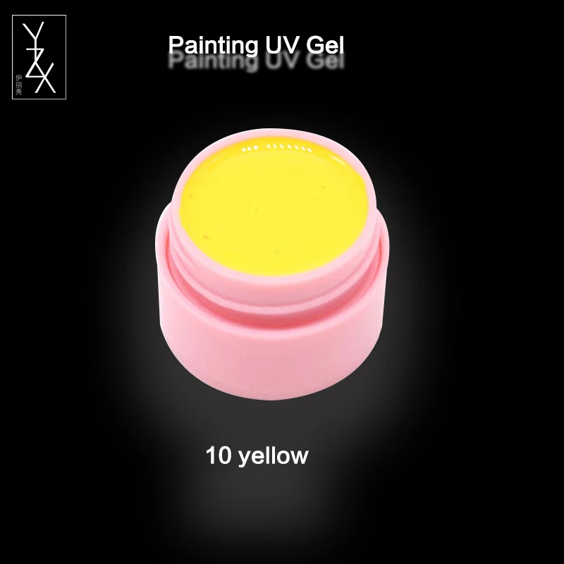 Color 10 yellow YiZhiXiu 1 шт. микро резная живопись УФ гель для ногтей Рисование чернил Freehand скульптура свитер дизайн акриловые ногти маникюр отмачивается - Цвет: Color 10 yellow