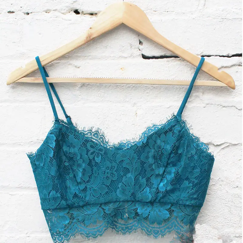 2018 сексуальный женский летний кружевной топ без рукавов однотонный укороченный