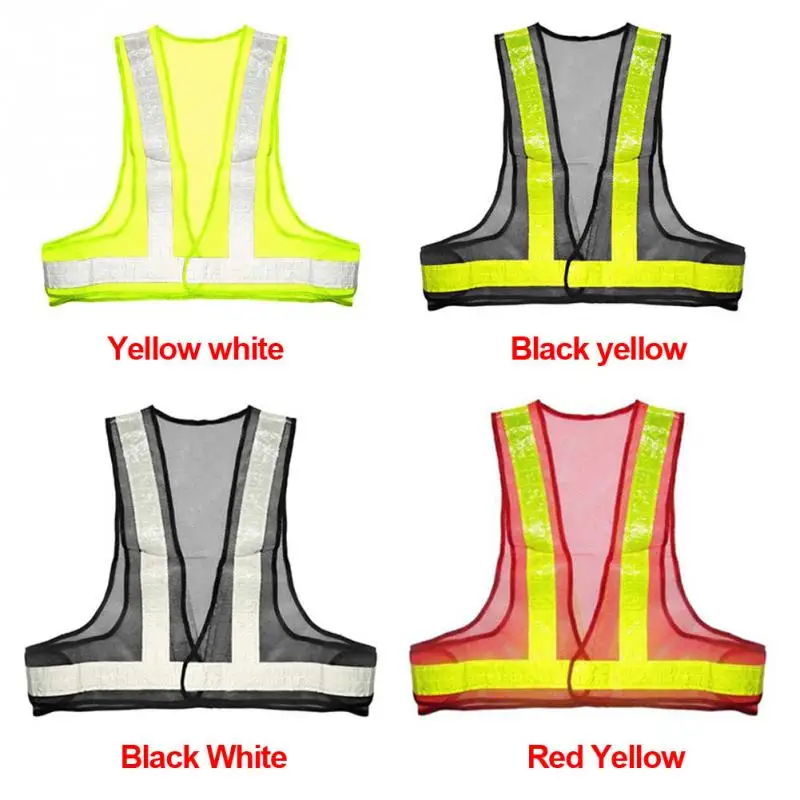 Видимый жилет светоотражающий топы сетчатая ткань рабочая одежда высокая