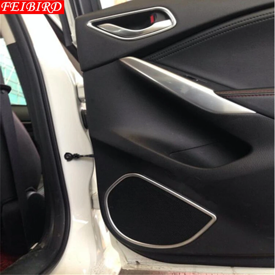 ABS Chrome Car Door Stereo Speaker Audio Frame Cover Interior Trim 4 PCS / Set For Mazda 6 Atenza Sedan 2013 2014 2015 | Автомобили и
