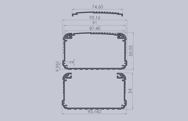 Алюминиевый корпус electircal project box PCB чехол 95x55x100 мм DIY новый для инструмента|enclosure