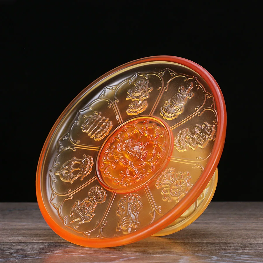 Буддийские принадлежности в форме лотоса восемь благоприятная стеклянная