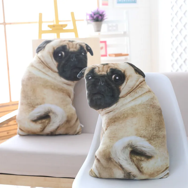 3D имитация belldog плюшевая игрушка подушка реальная жизнь кукла забавная мопса