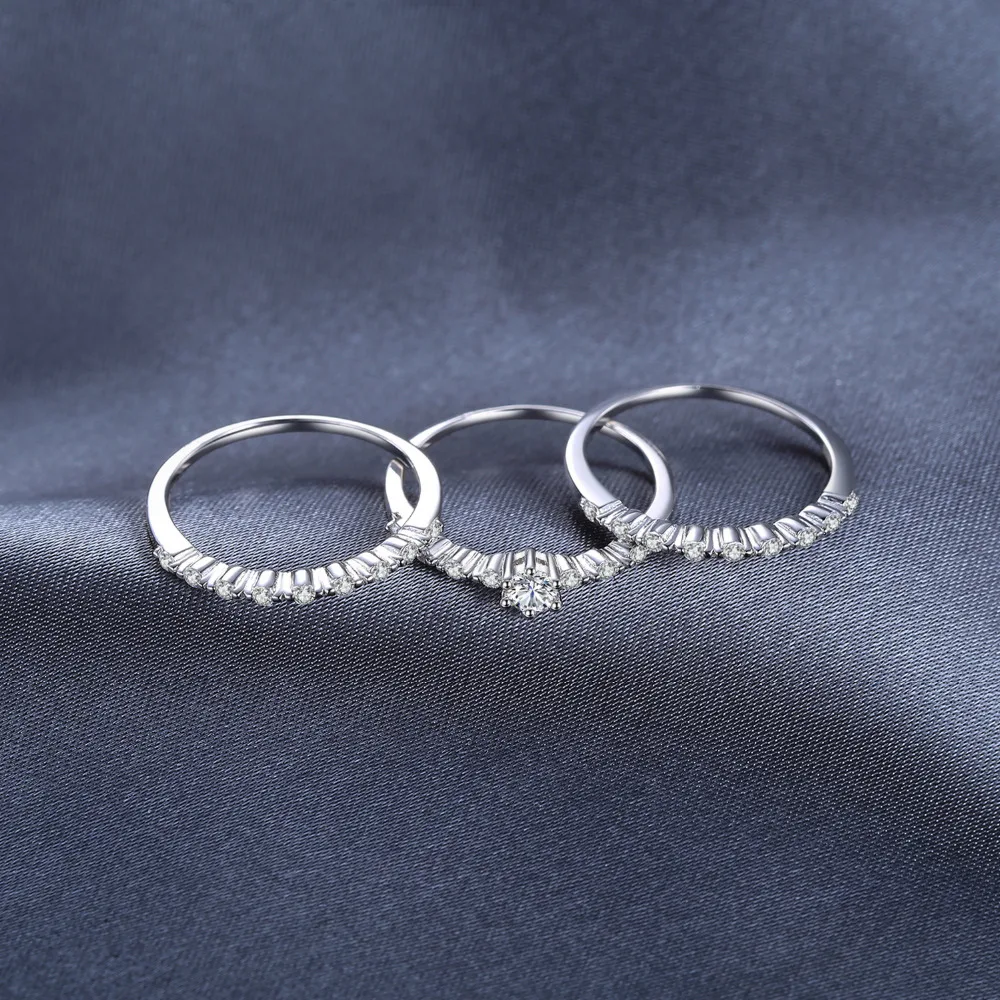 Jewelrypalace Для женщин 3 шт. кольцо обручальное Юбилей Обручение Свадебные Наборы для