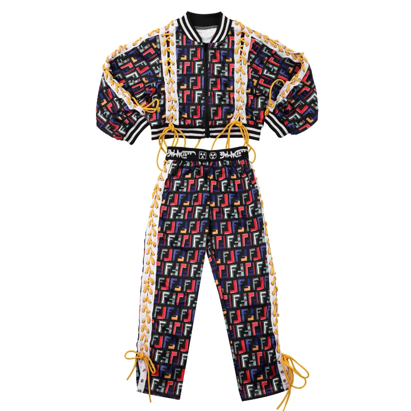 Новый детский костюм для джазовых танцев Детская одежда выступлений в стиле хип