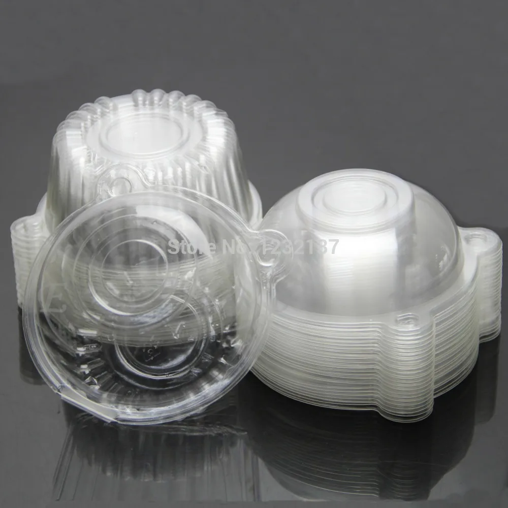 Новый прозрачный пластиковый чехол для кекса 100 шт. контейнер кухонных