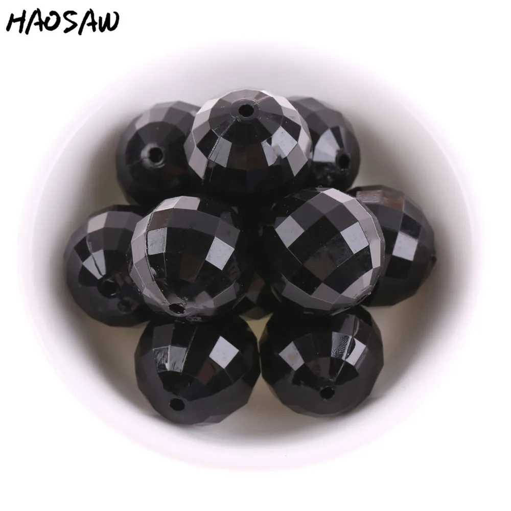 

Fashion Beads Jewelry 100Pcs 20MM Black Solid Color Acrylic Disco Beads Classic Jewelry Material KQWB-517723