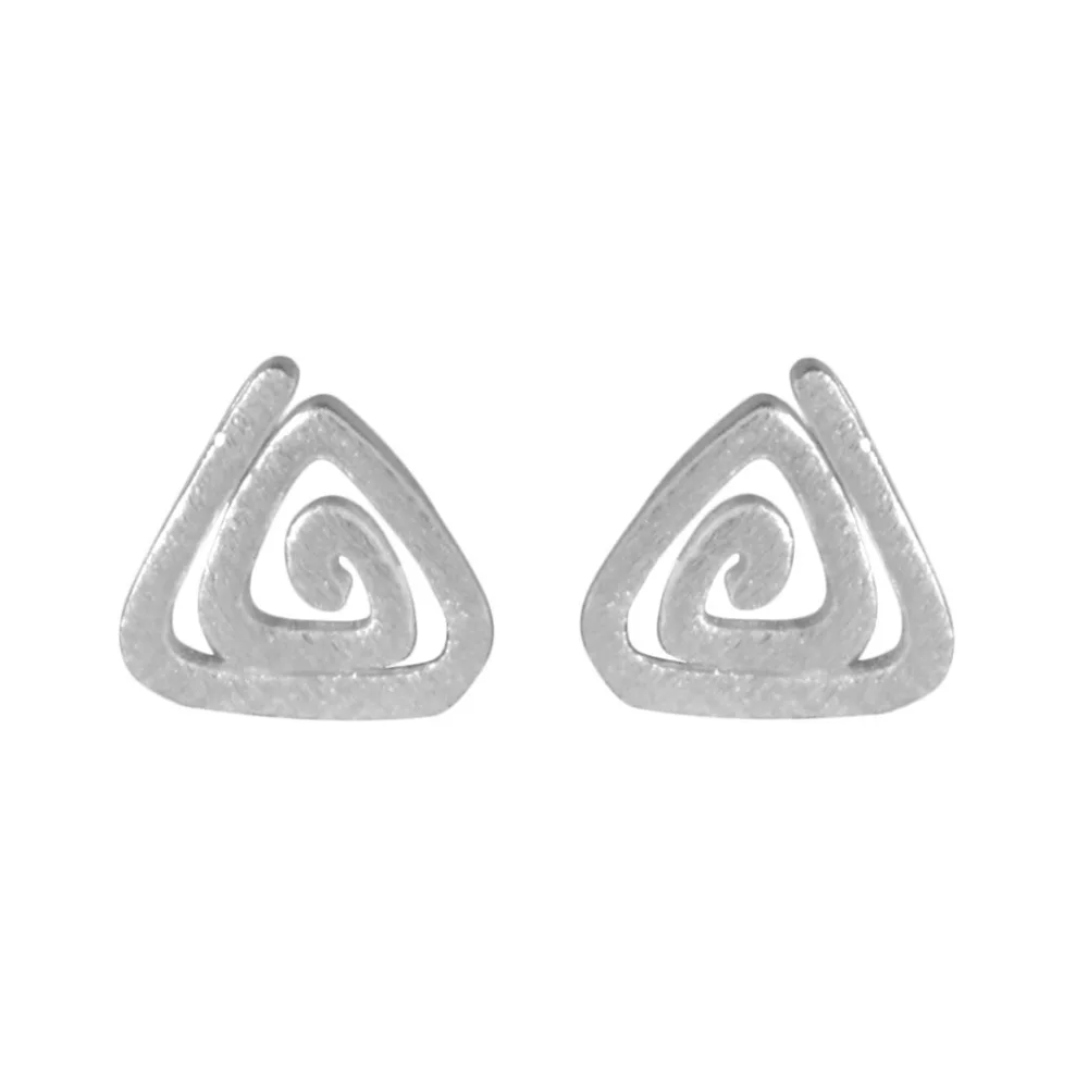QIAMNI Handmade Women's Unique Cute Multiple Triangles Maze Stud Earring Girl Wedding Gift Fashion Jewelry | Украшения и