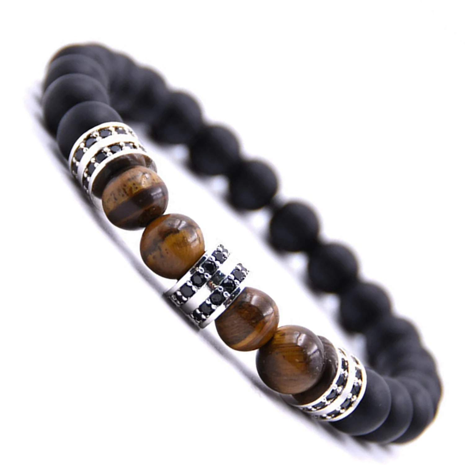 Новые женские черные 8 мм бусины из матового оникса с натуральным камнем