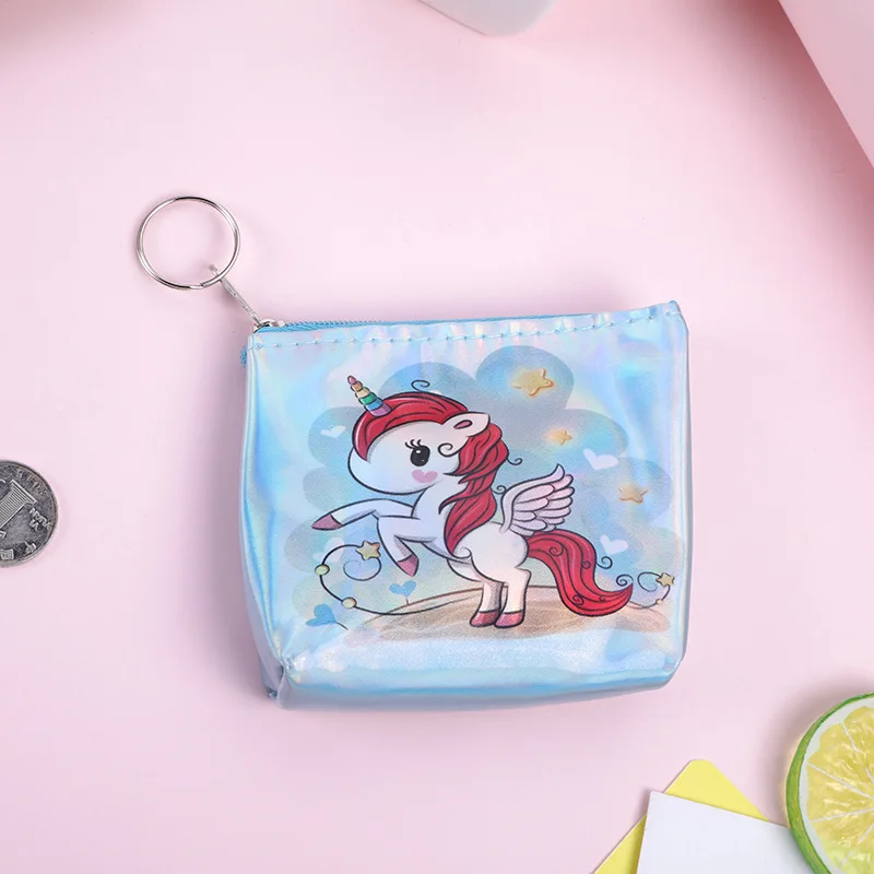 3 Новинка, кошелек my little pony, Дамский мини-кошелек с единорогом, маленький свежий кожзам, Студенческая сумка для монет с брелоком - Цвет: 3