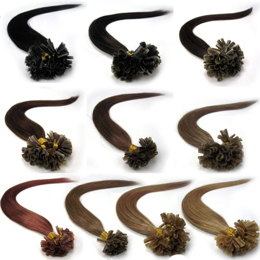 ZZHAIR 1"-26" Человеческие волосы Remy для наращивания в капсулах, кератиновые волосы для наращивания с u-образной окантовкой 40 г, 50 г, 60 г, 70 г, 100 шт/упаковка