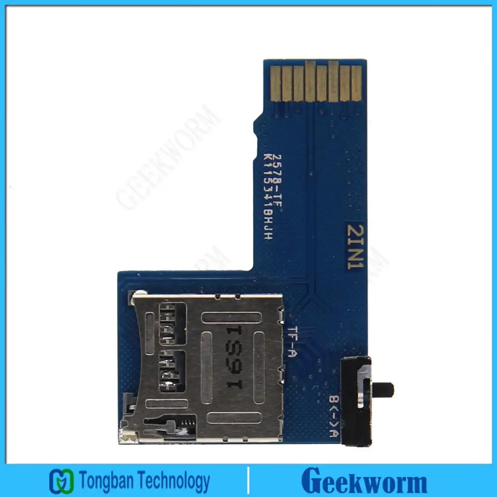 Материнская плата Raspberry Pi 4 Dual System с двумя TF-картами | 2 в 1 двойная TF-карта для 3 / Zero W