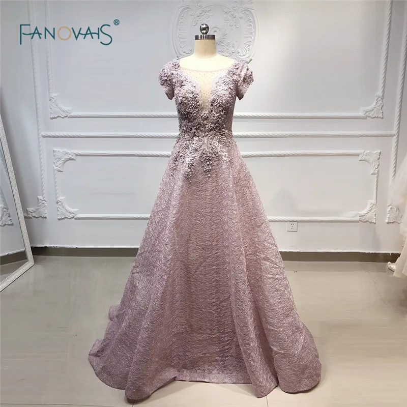 Сиреневые вечерние платья 2019 A Line роскошный кристалл из бисера Вечернее платье