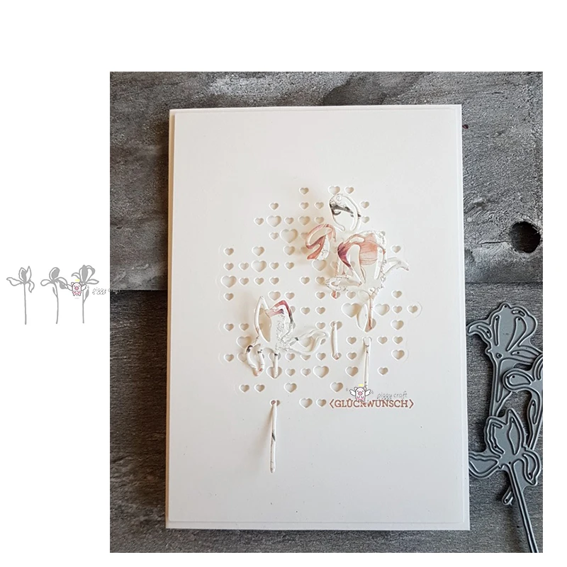 3 шт. металлические штампы для вырезания цветов рассады шарфа бумаги | Дом и сад