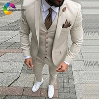 slim fit men suits wedding tuxedos prom business groom wear terno blazer 3 pieces jacketpantsvest bridegroom costume homme