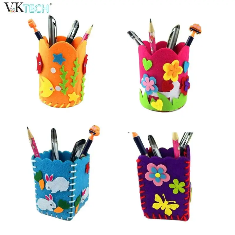 

Baby Kids Educational Craft Puzzle Toy Cute Creative Handmade Pen DIY Pencil Container Holder Kids Craft Hand Training Toys