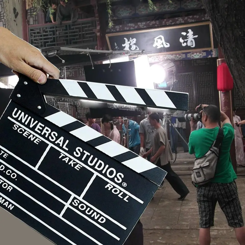 Woodon klapperboard реквизит для видеосъемки ТВ кино грифельная доска 20x20x1 5 см лидер