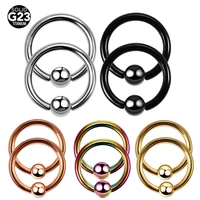 10pcslot g23 grade titanium mixed color nose rings captive ring bcr eyebrow piercing nipple ring bar cbr piercings body jewelry