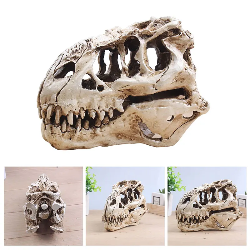 Тираннозавр череп Т Рекс уникальные аквариумные украшения Статуя Fossil украшение