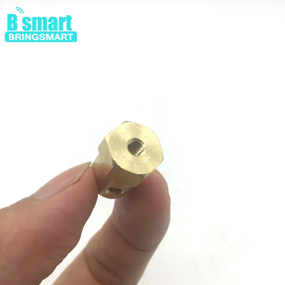 Bringsmart Шестигранная муфта 4 мм 3 6 внутренняя вала с винтом из металла DIY игрушка