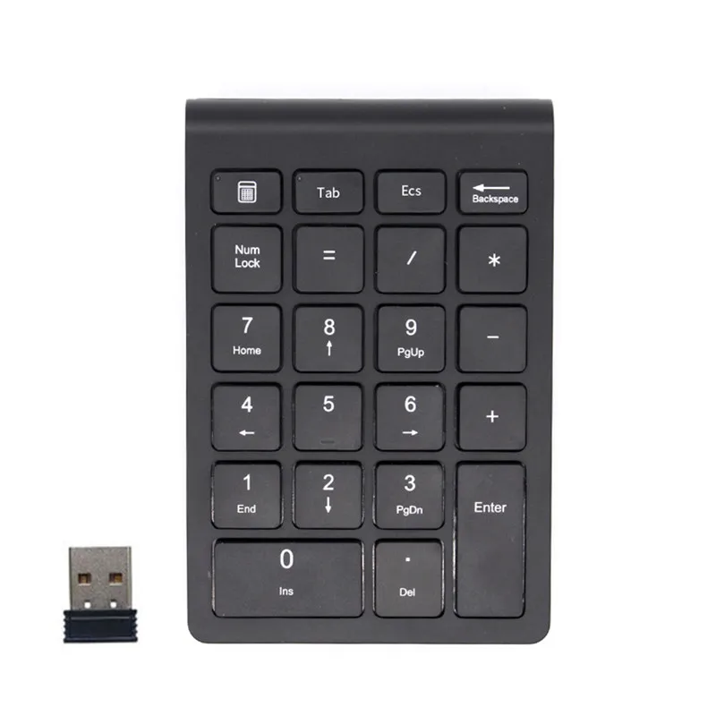 Черная клавиатура 22 клавиши мини Numpad Беспроводная Bluetooth цифровая клавиатура для Apple ПК клавиатуры