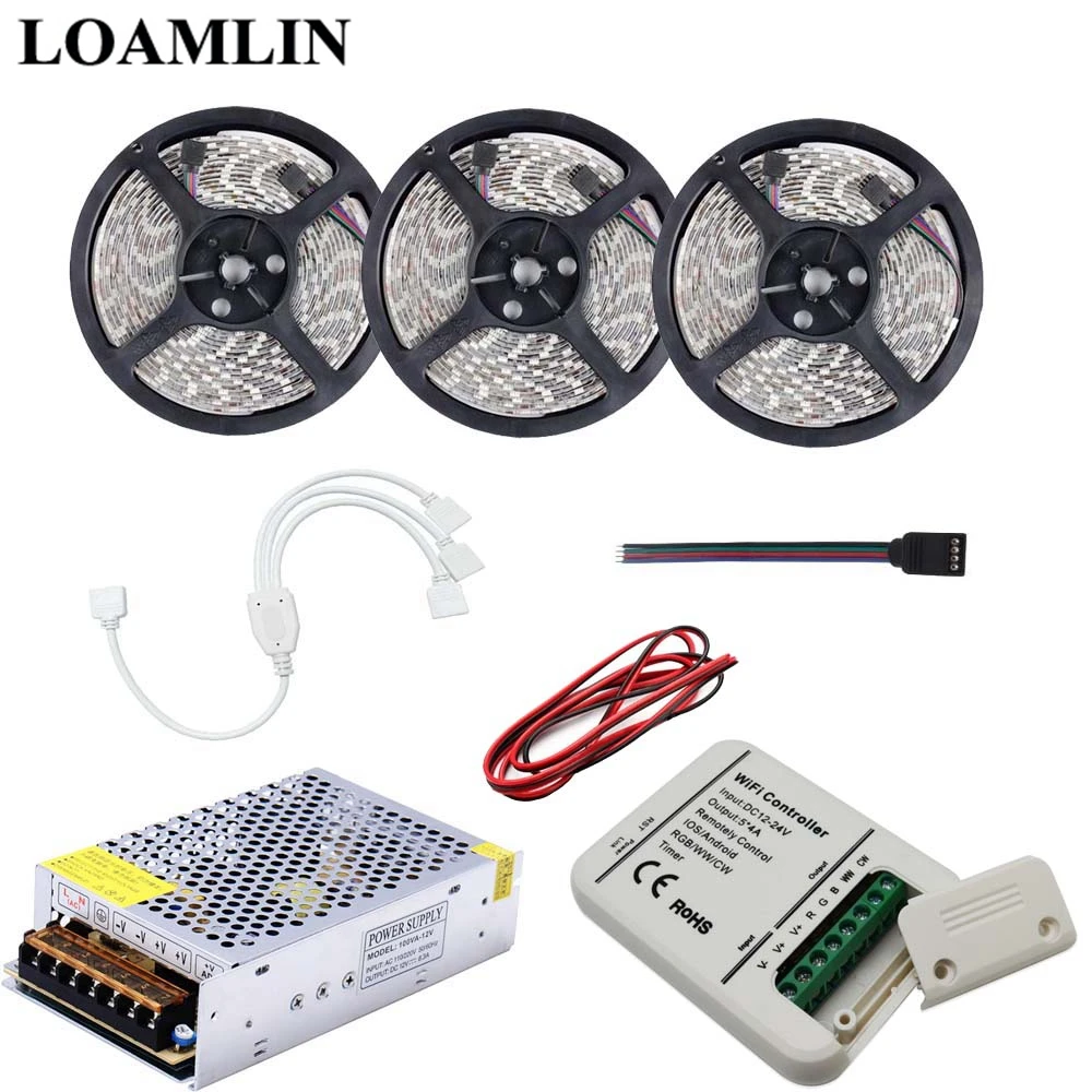 RGB Led Flexible Strip Light SMD2835/3528 With Magic Home Wifi Controller Power Adapter Driver Kit 5M 10M 15M 20M | Лампы и освещение