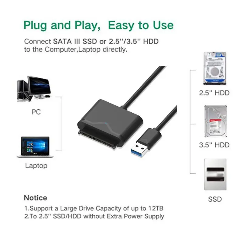 10SATA в USB адаптер 3 0 кабель Sata конвертер для 2 5 HDD SSD жесткий диск поддержка UASP Win 8 1 10