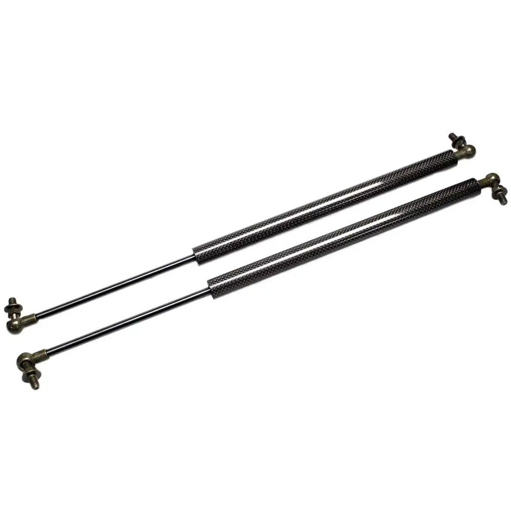 Для Toyota Land cruiser Prado J120 2002-2009 Авто карбоновый передний капот газовые стойки амортизаторы автомобильные подъемные опоры 460 мм - Цвет: black carbon fiber