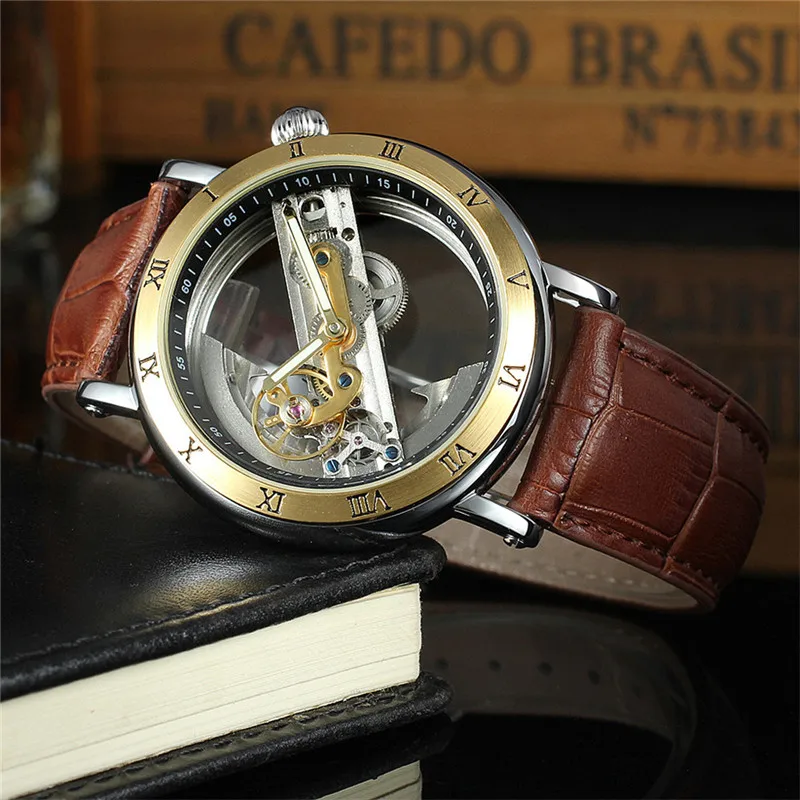 FORSINING Мужские часы военные спортивные мужские Топ бренд Роскошные Скелет мост