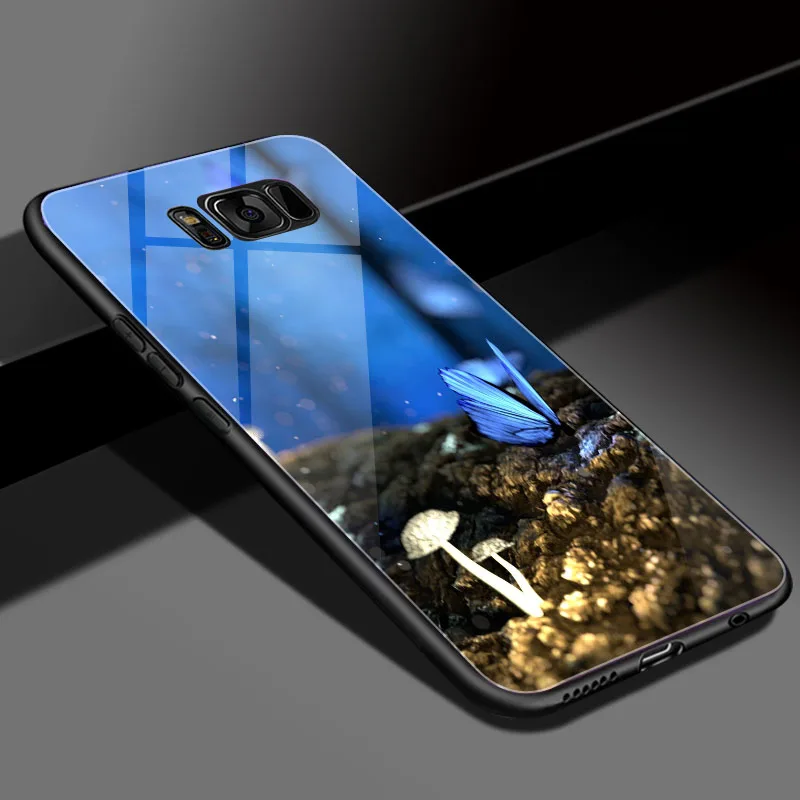 DIY фото по индивидуальному заказу чехол для телефона для samsung Galaxy S8 S9 закаленное Стекло чехол samsung Galaxy A6 A6Plus A7 j3 J5 J7 j530 - Цвет: BLK-9