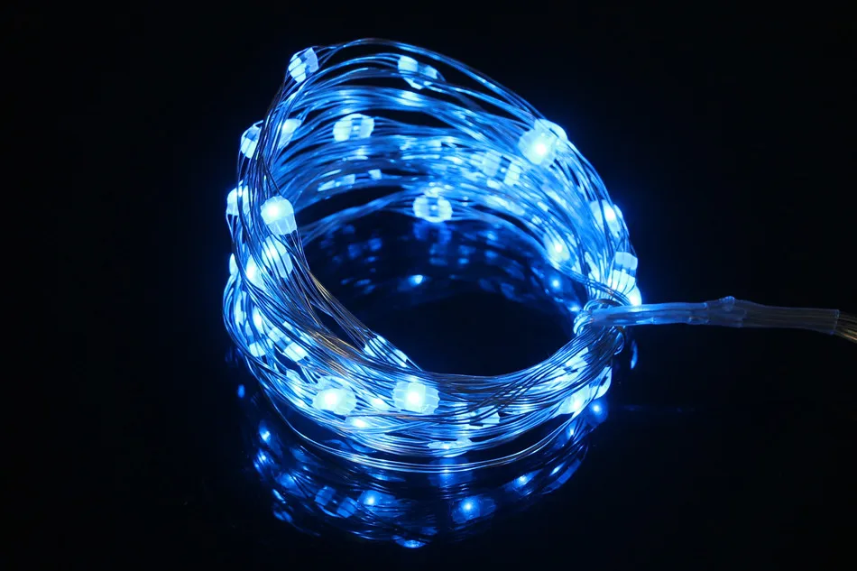 5 В USB строка светодиодные фонари 5 м 50led энергии открытый RGB медной проволоки Рождественский фестиваль Свадебная вечеринка украшения с 24 ключ Remot