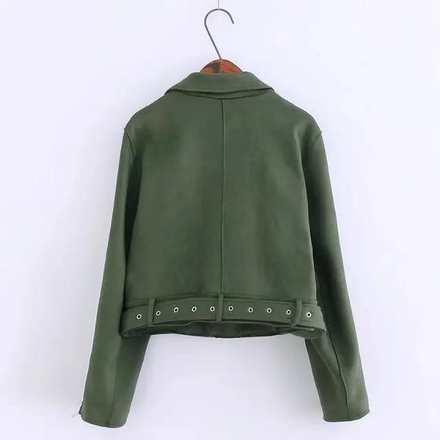 Women Moto&Biker Faux Leather Jacket Chamois Velvet Leather Jacket Female XS S M L Fashion Solid Zipper Chain Lady Jackets
