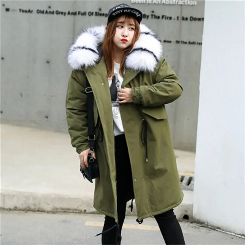 High Quality Winter Coat Women Hooded Long Army Green Overcoat Black Parkas 4XL 110KG Large Size Warm Lady Jackets 746