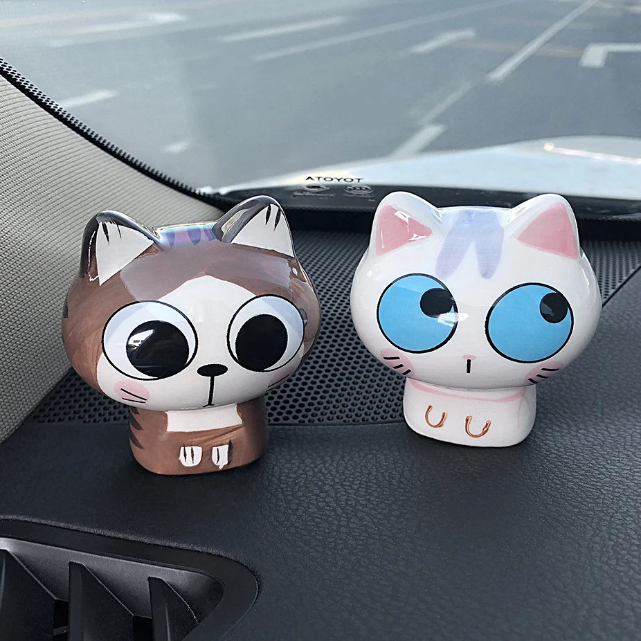 Автомобильные украшения красивая кукла Lucky Cat мультяшная керамическая декорация