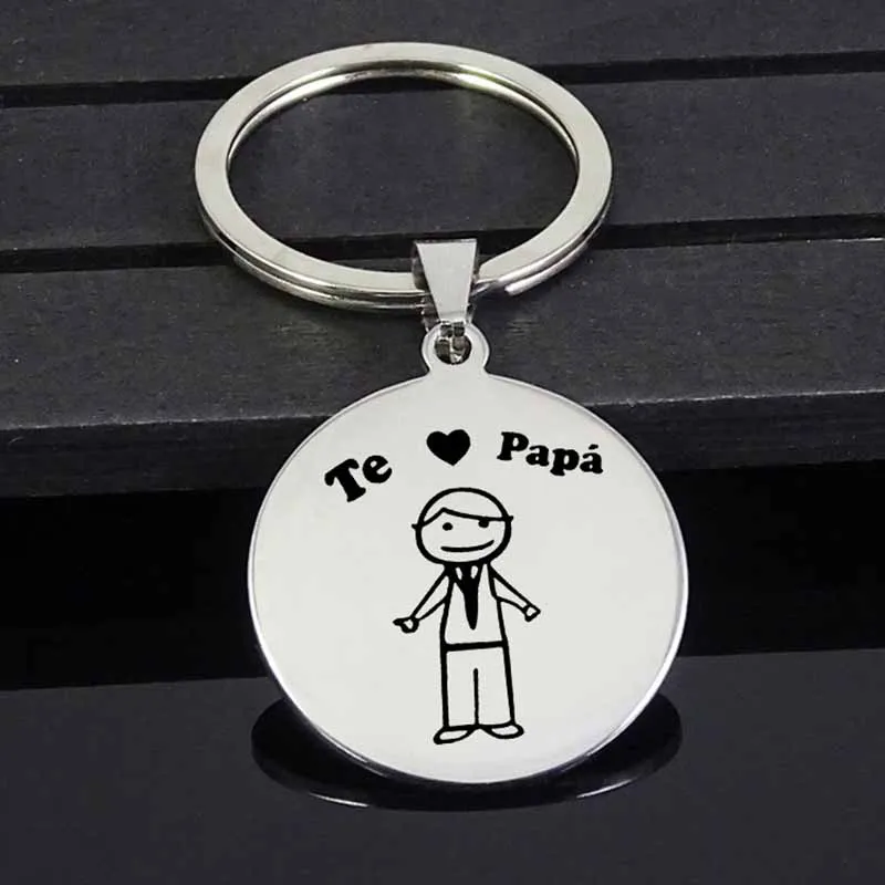 YGLCJ I Love You Father брелок 2020 горячая Распродажа круглый кулон из нержавеющей стали для