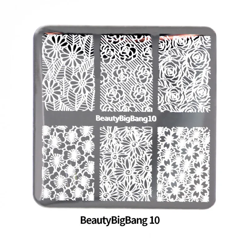 BeautyBigBang 10 шт. Набор тарелок для ногтей Лето Хэллоуин шаблон дизайн ногтей печать для ногтей лак шаблон набор