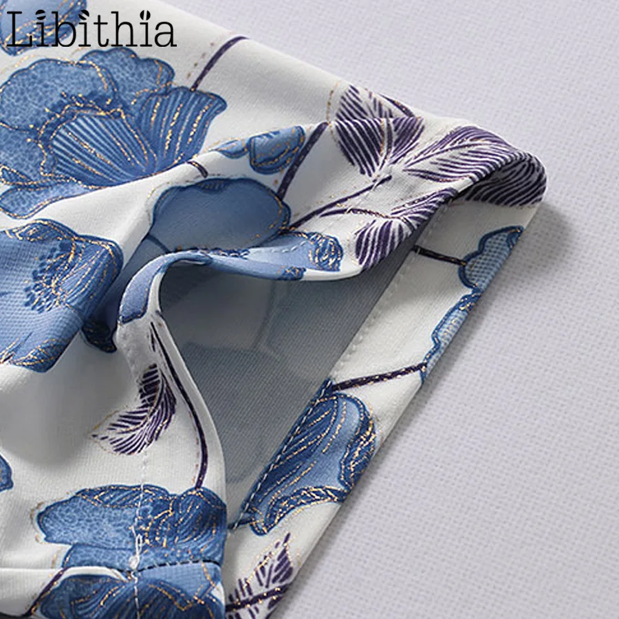 Мужская тонкая рубашка с коротким рукавом летняя Классическая цветочным принтом