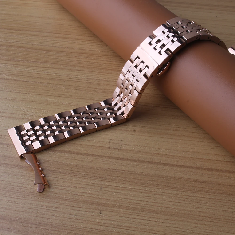 Ремешок для часов из нержавеющей стали розовое золото красивая модная бабочка