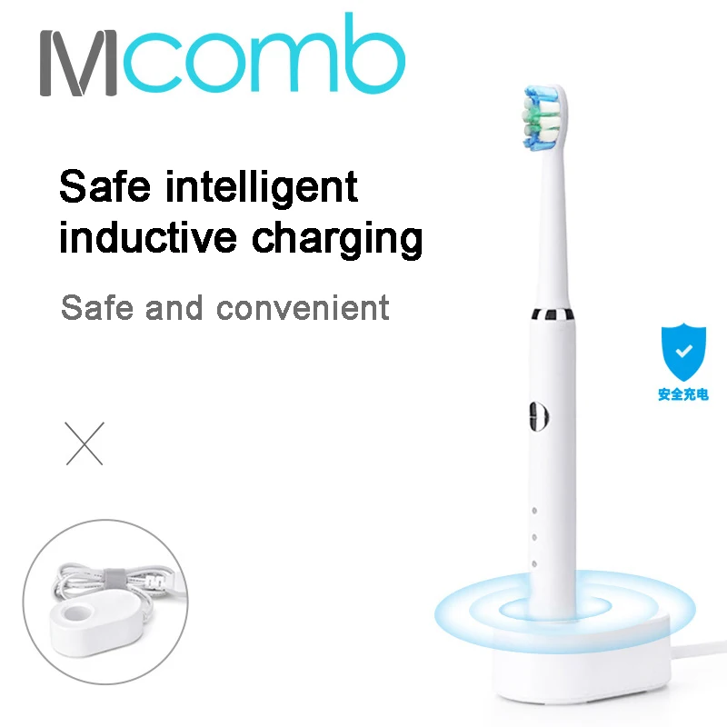 Sonic Electric Toothbrush Smart Timer Ultrasonic Tooth Brushes Teeth Cleaning Wireless Charged Rechargeable Waterproof for Adult | Бытовая