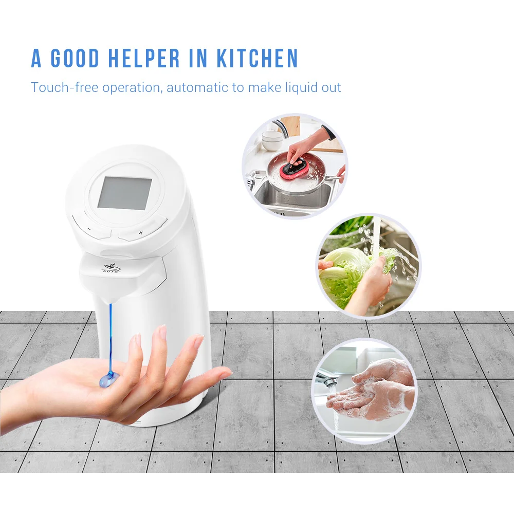 200ml Touchless LCD Display ABS Automatic Sensor Soap Sanitizer Lotion Dispenser Hand Washing Liquid Bottle For Kitchen Bathroom | Дом и сад