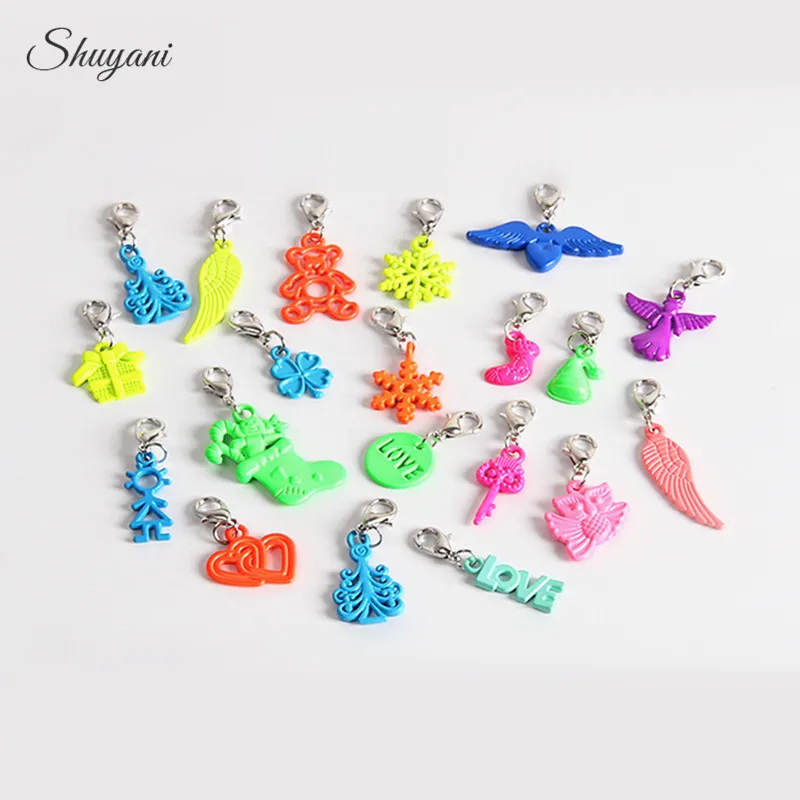 100 шт Разноцветные европейские браслеты Очаровательные Подвески модные