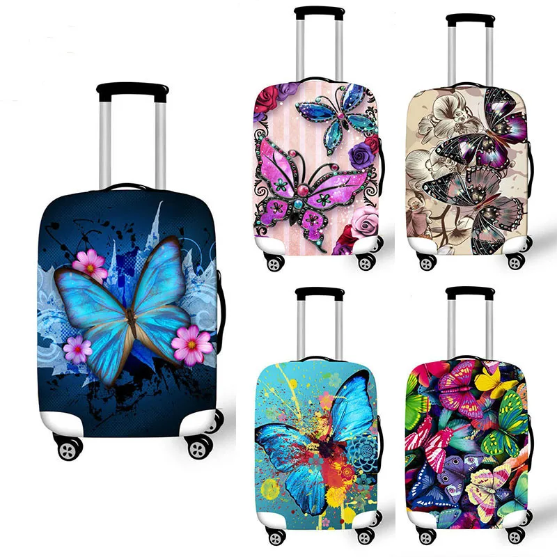 

Butterfly Thicken Luggage Cover 18-32 Inch Case Suitcase Covers Trolley Baggage Dust Protective Case Cover Travel Accessories ts