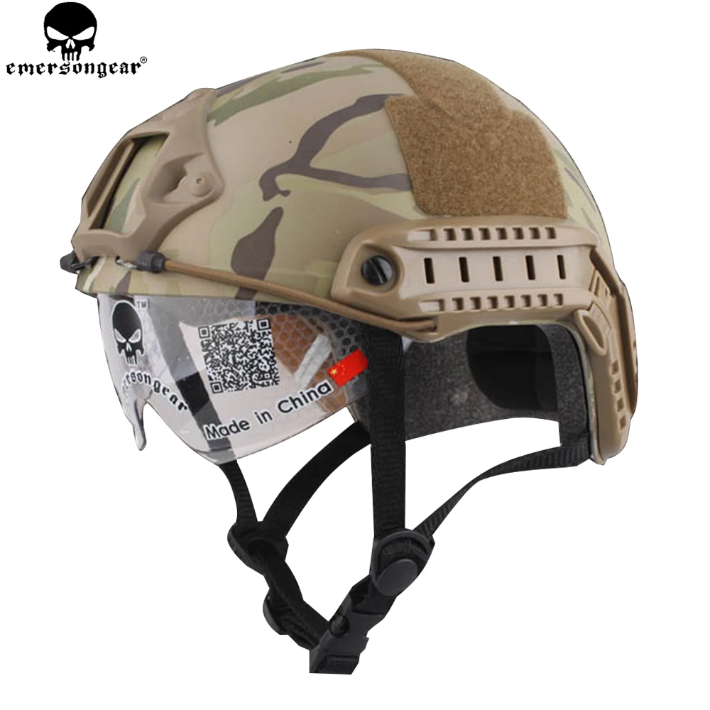 EMERSONGEAR Тактический шлем с защитными очками для охоты CS противотуманный защитные