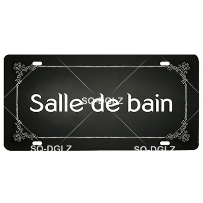 [SQ-DGLZ] кафе/туалет/Salle de bain/туалетные принадлежности номерной знак Настенный декор руководство жестяной знак Дверь лозунг металлические дощечки для письма плакат