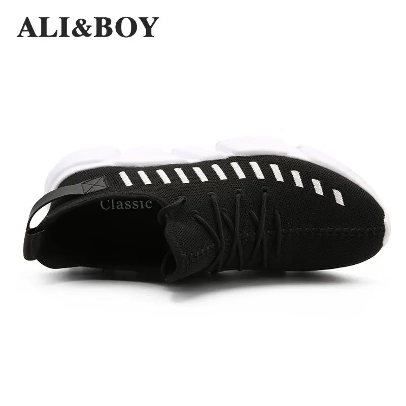 Дышащие кроссовки для мужчин черные и белые спортивные Zapatos Corrientes De Verano Chaussure Homme