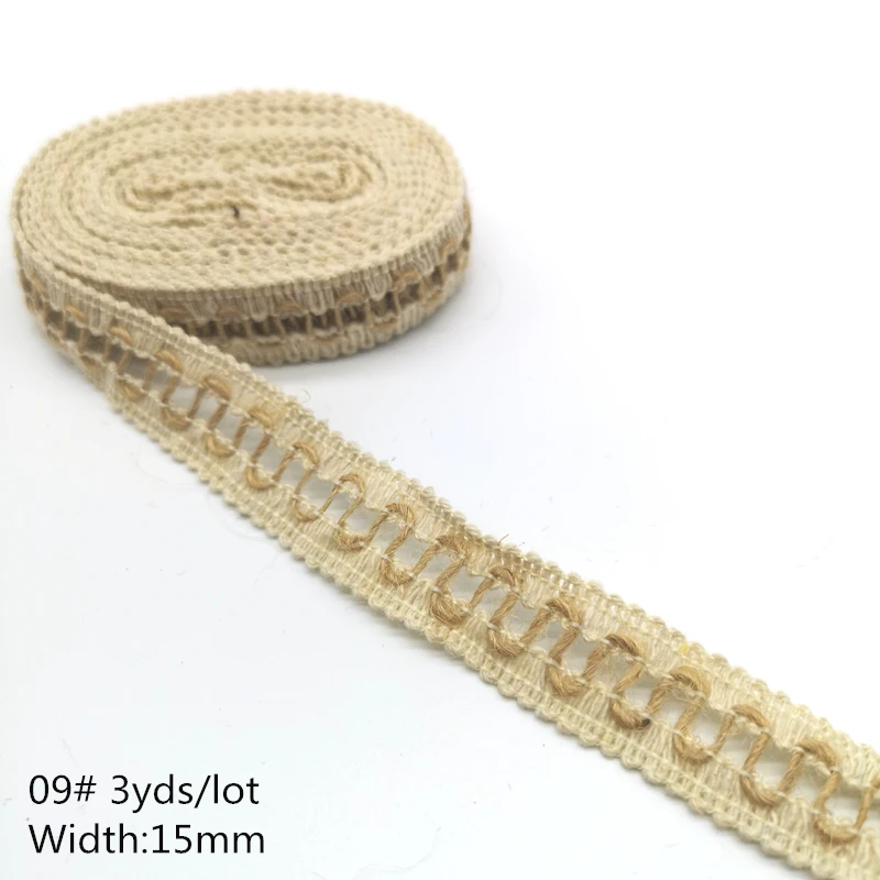 3 ярда натуральная джутовая лента шпагат цветочный узор товары для свадебной