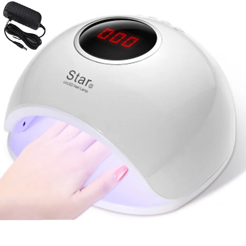Модные 72 Вт светодиодный ногтей УФ-лампы барабан лак для свет гель сушки